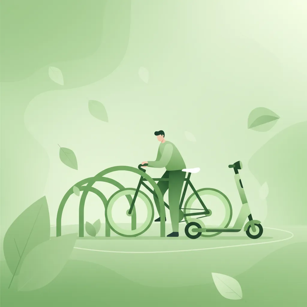 Imagen de la lección Aparcar, asegurar y usar las caballetes de patinetes