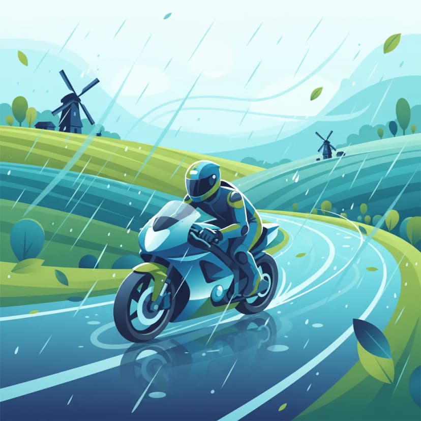 Motosiklet Kavrama ve Kontrolü Hollanda Hava Koşullarında (A2)