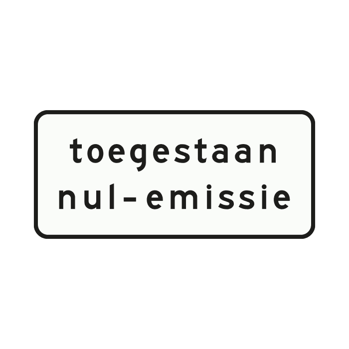 C22c1 - Zero-Emission Zone — Access for Emission-Free Commercial Vehicles road sign