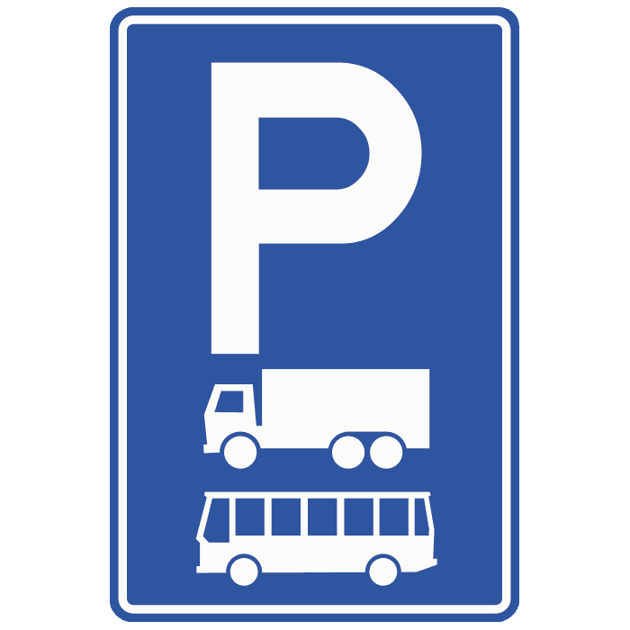 E8-2 - Lorry and Bus Parking road sign