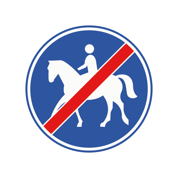 G10 - End of Bridle Path road sign