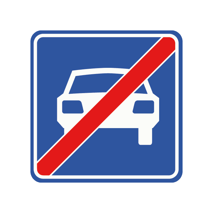 G4 - End of Autoweg (Express Road) road sign