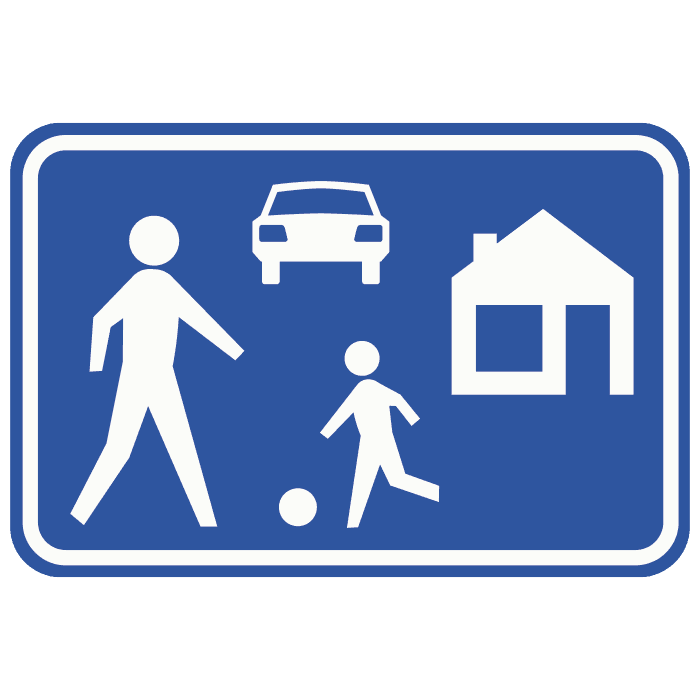 G5 - Start of ‘Erf’ (Living Street) road sign