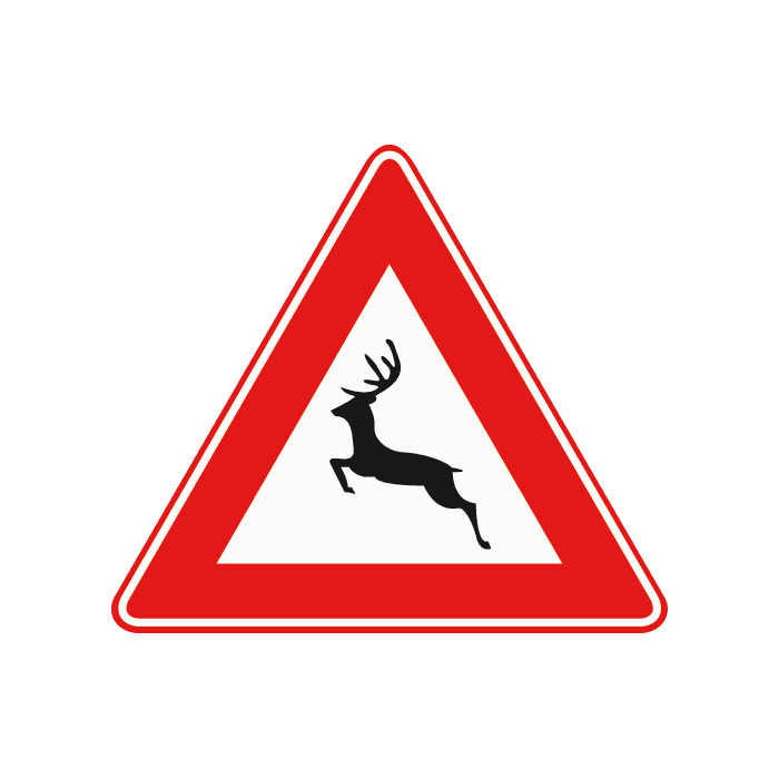 J27 - Big Game / Wild Animals road sign