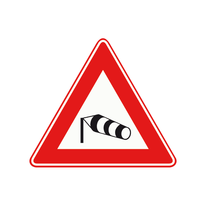 J31 - Zijwind verkeersbord
