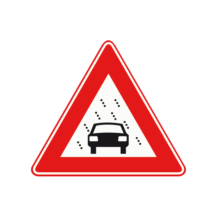 J35 - Reduced Visibility (Snow, Rain, Fog) road sign