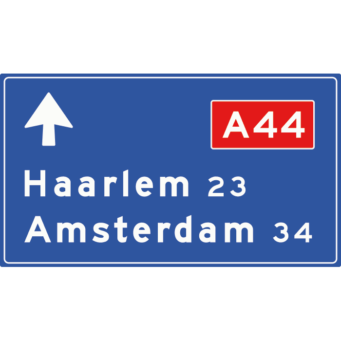 K1 - Low-Level Motorway Information Sign road sign