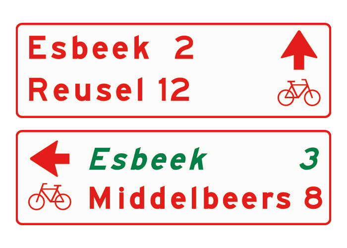 K8 - Stack Sign for Cyclists & Moped Riders road sign