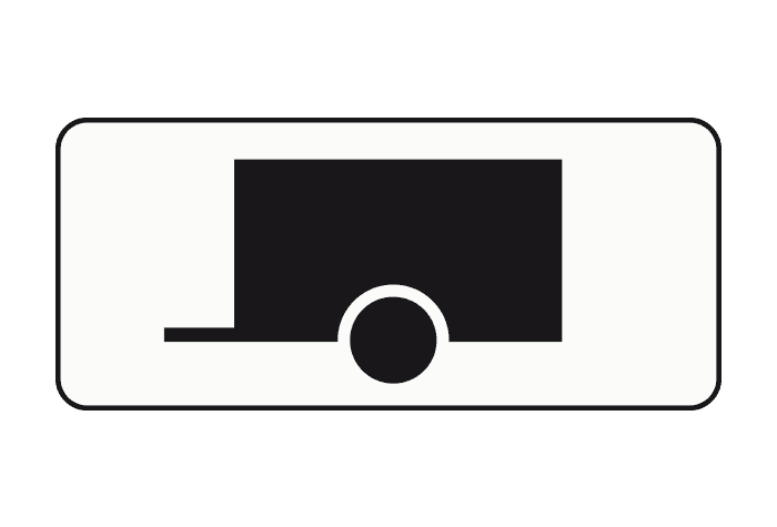 OB-10 - Only Applies to Vehicles with a Trailer road sign