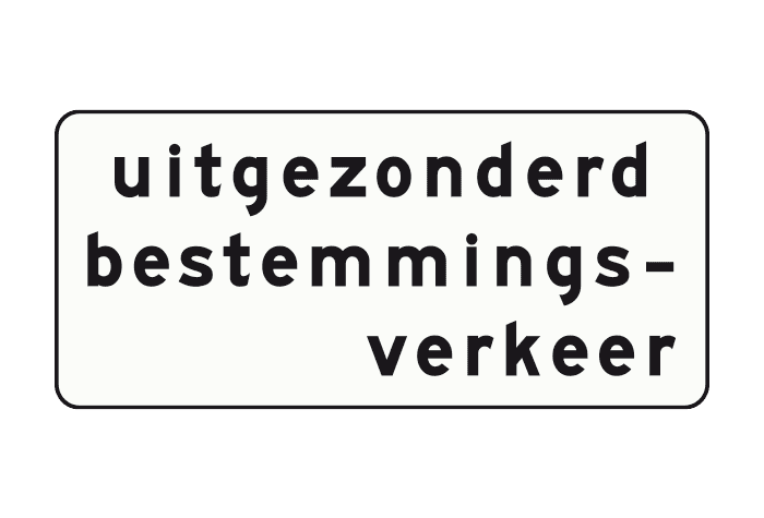 OB-108 - Does Not Apply to Destination Traffic road sign