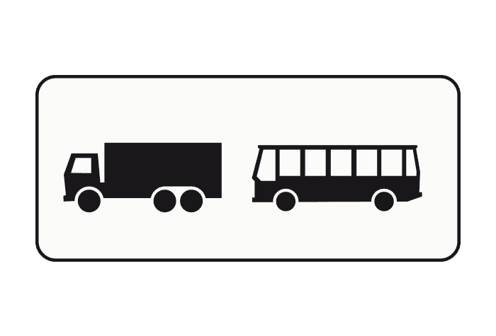 OB-13 - Only Applies to Lorry and Bus Drivers road sign