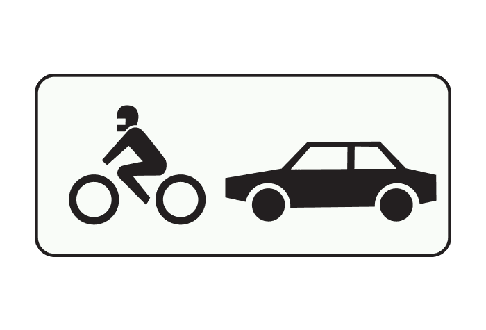OB-07 - Only Applies to Motorcyclists and Motorists road sign