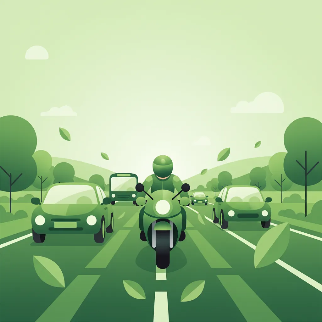 Correct Lane Position for Motorcycles in Traffic lesson image
