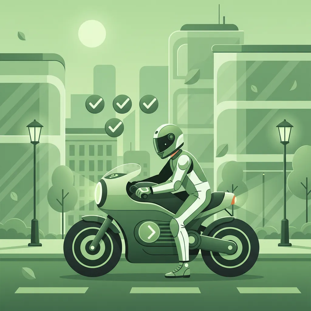 Hoi A2 motorcykelteori (A2): Signalanordningar och belysningskrav för A2-motorcyklar