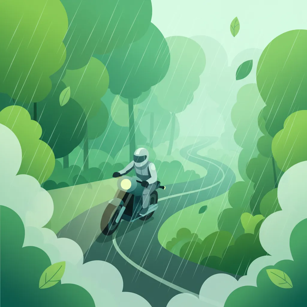 Overzichtsafbeelding van de les Rijden in Regen, Mist en bij Laag Zicht