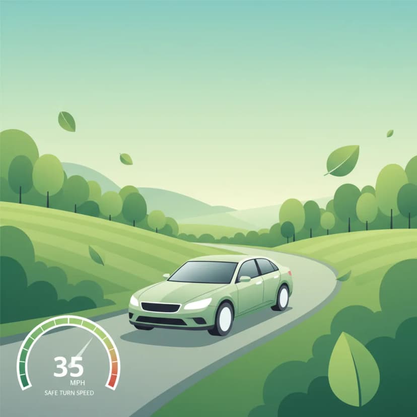 Calculating Safe Speed in Curves (bochtsnelheid) lesson image