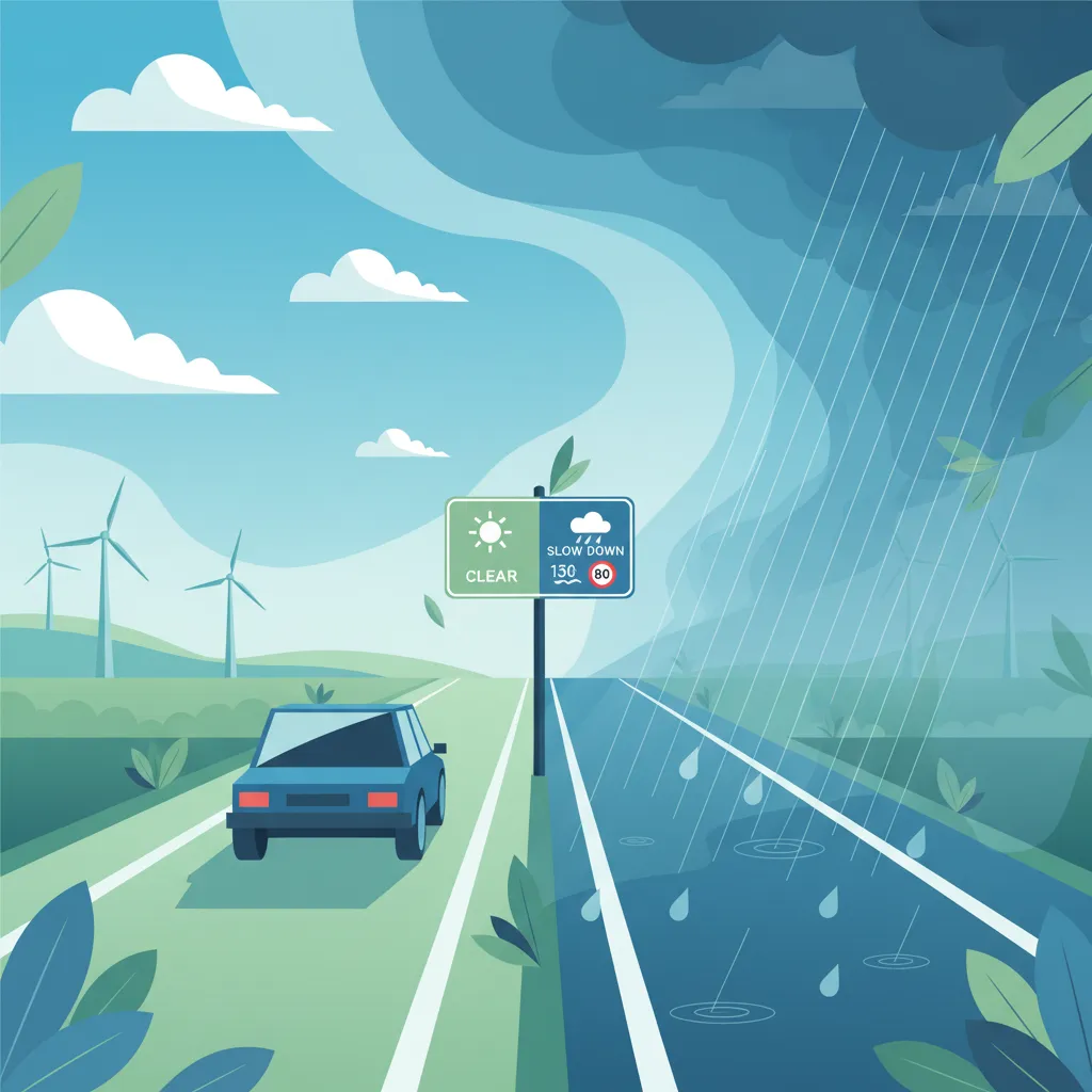 Teoría de Ciclomotor AM Países Bajos: Adaptación de la velocidad a las condiciones