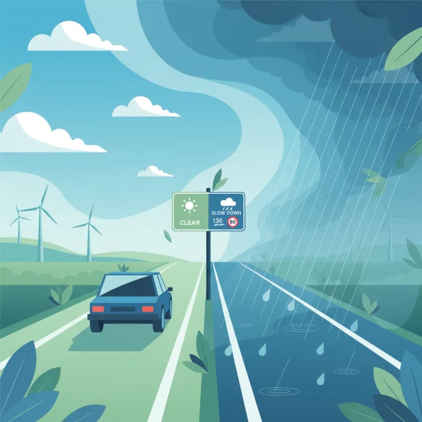 Speed Adaptation to Conditions driving theory lesson