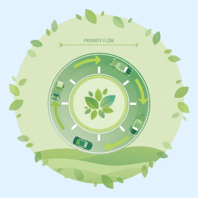 Roundabout Priorities driving theory lesson