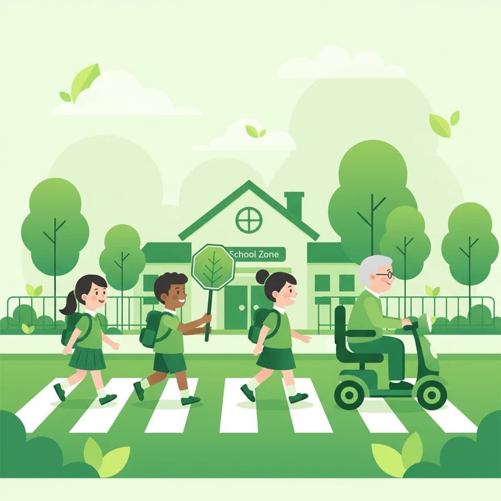 Obraz przeglądu lekcji Dzieci, osoby starsze i niepełnosprawne na drodze