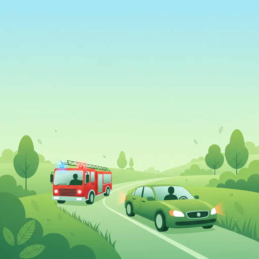 Yielding to Emergency Vehicles (noodvoertuigen) lesson overview image