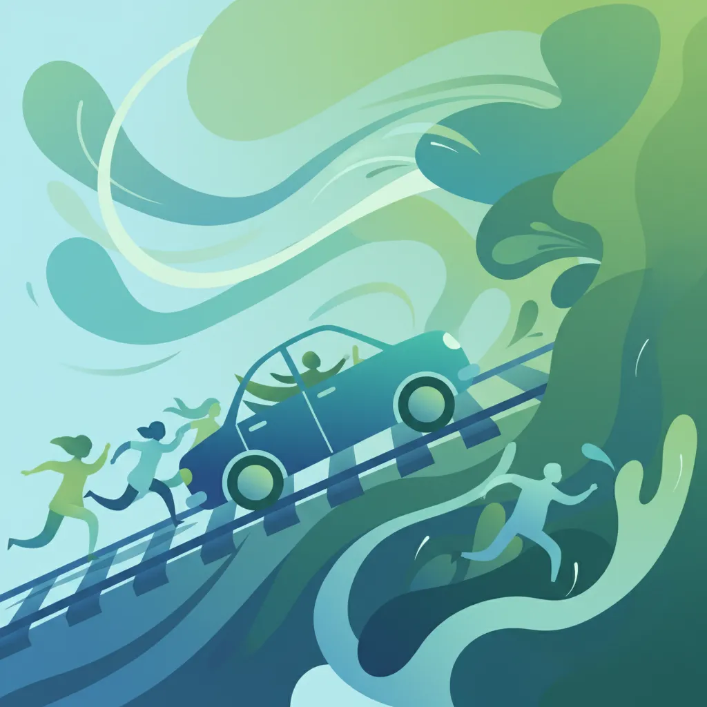 Emergency Actions: Vehicle Stalled on Railway Tracks for Dutch Driving Theory