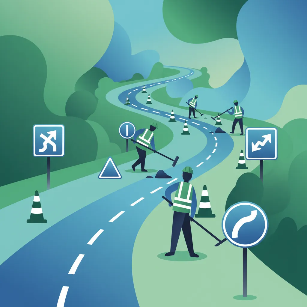 Ćwicz holenderskie zagrożenia na robotach drogowych i tymczasowe układy ruchu drogowego na egzamin z jazdy