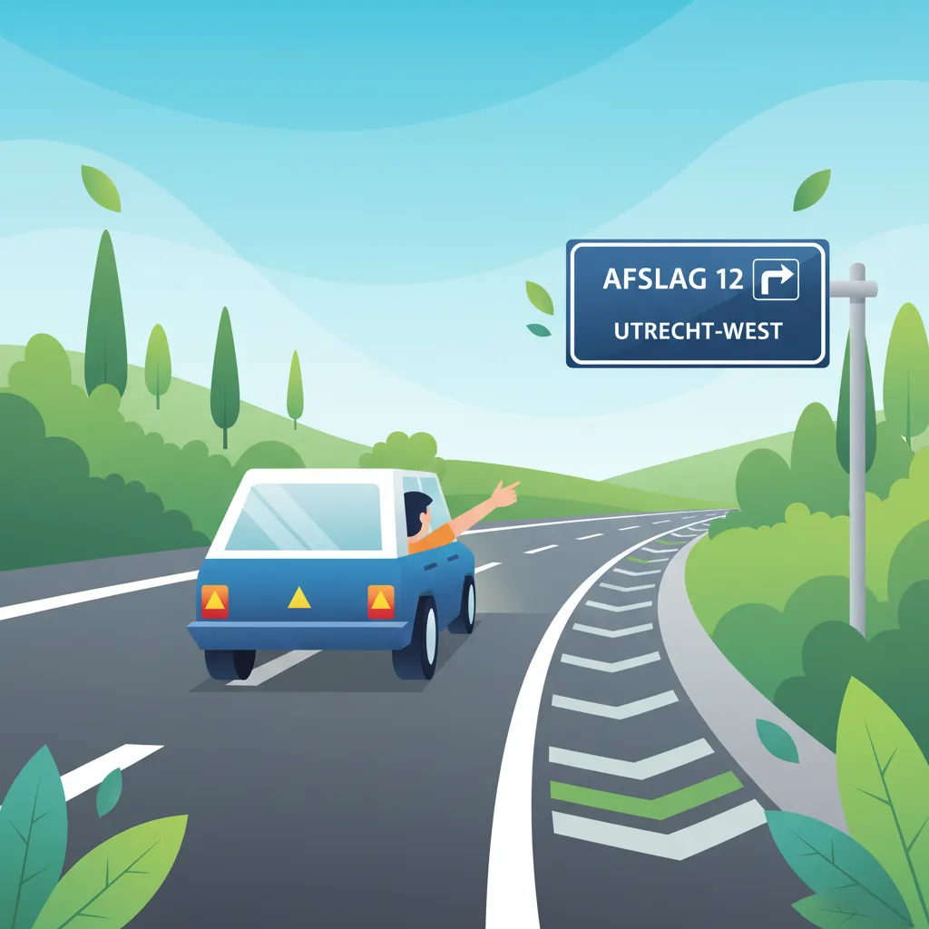 Zjazdy z autostrad i pasy zwalniania w Holandii