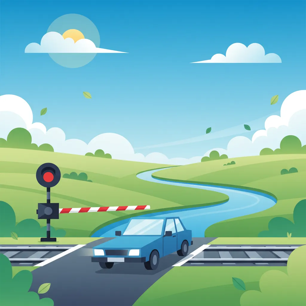 Dutch Railway Crossing Stopping Rules & Safety Practice for Your Driving Exam