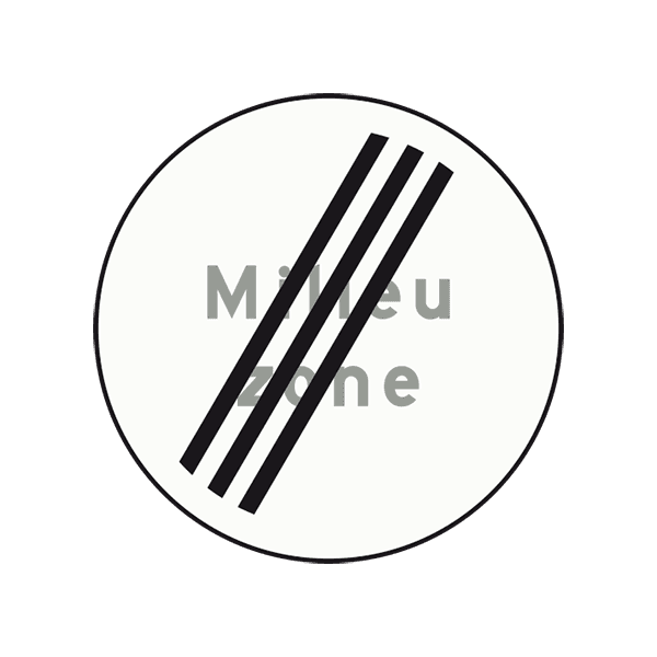 C22b - End of Environmental Zone road sign