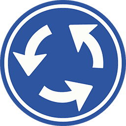 D1 - Roundabout — Counterclockwise Only road sign