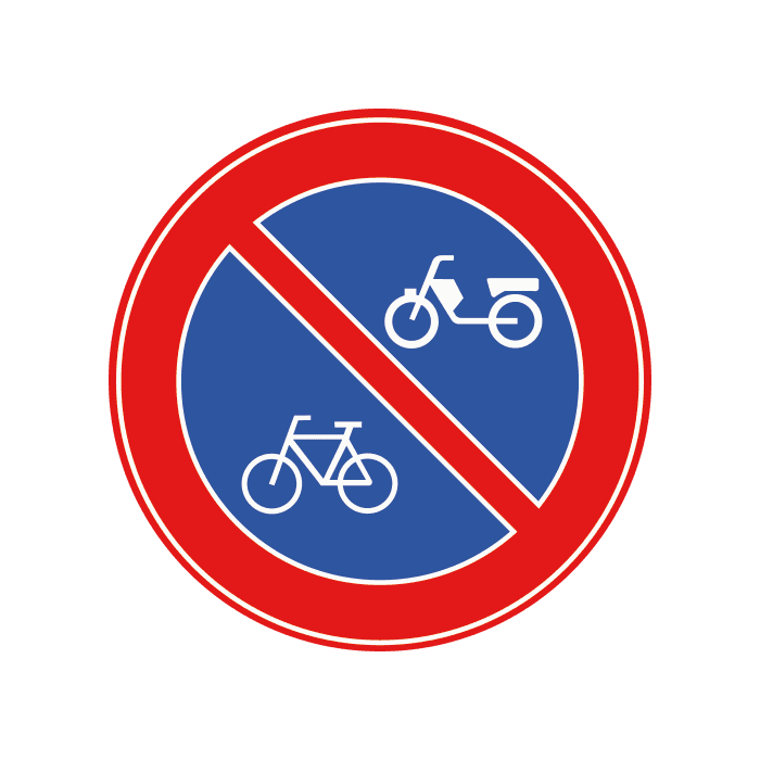 E3 - Bicycle and Moped Parking Prohibited road sign