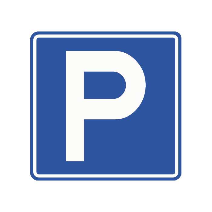 E4 - Parking Area road sign