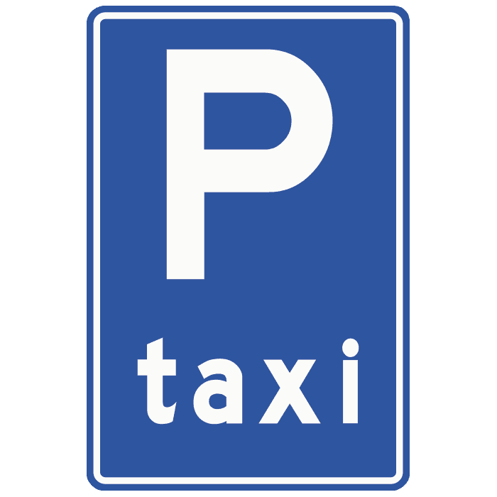 E5 - Taxi Parking Only road sign