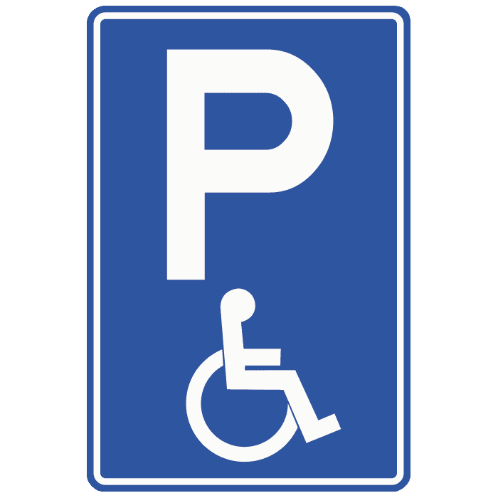 E6 - Disabled Parking Only road sign
