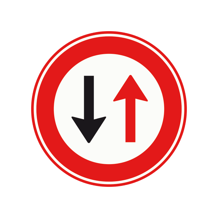F5 - Priority to Oncoming Traffic road sign