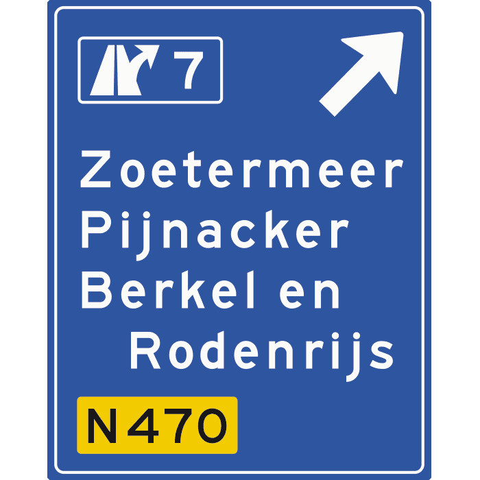 K2 - Advance Warning for Motorway Exit road sign