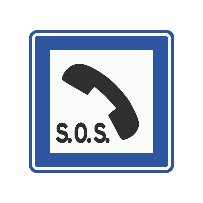 L16 - Emergency Telephone road sign