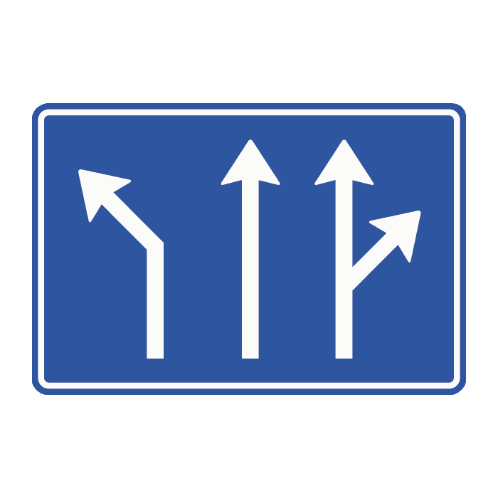 L4 - Pre-Sorting Lanes road sign