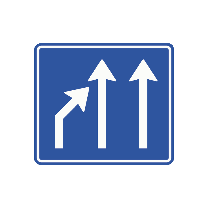 L5 - End of Lane road sign