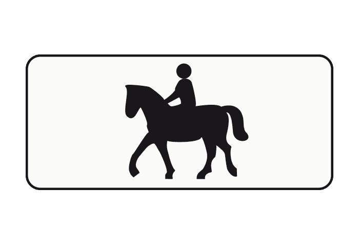 OB-01 - Only Applies to Horse Riders road sign