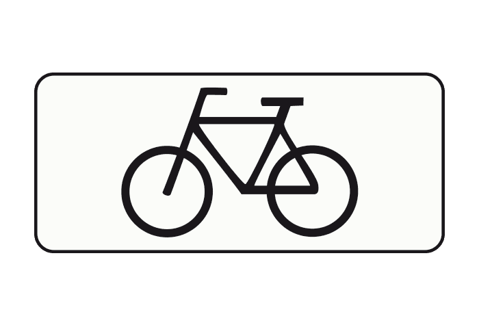 OB-02 - Only Applies to Cyclists road sign